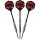 3er Set Steeldarts Bulls Chaos Red