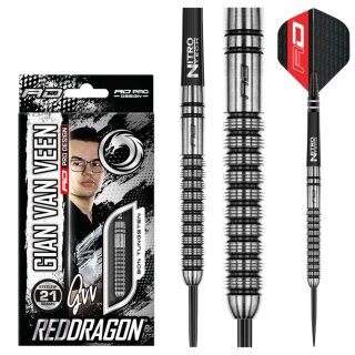 3er Set Steeldarts Red Dragon Gian van Veen 21 g