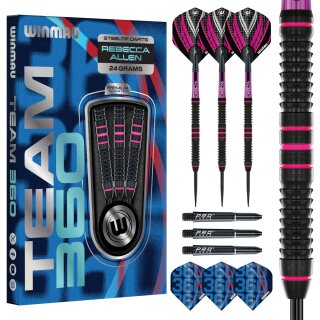 3er Set Steeldarts Winmau Team 360 Rebecca Allen