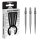 3x Winmau Switch Point Smooth Silver 30 mm