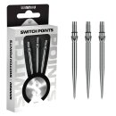 3x Winmau Switch Point Smooth Silver 26 mm