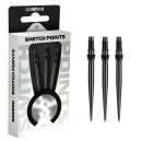 3x Winmau Switch Point Smooth Black 40 mm