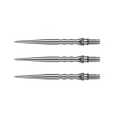 3x Winmau Switch Point Grooved Silver 26 mm