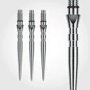 3x Winmau Switch Point Grooved Silver 40 mm