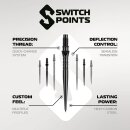 3x Winmau Switch Point Grooved Black 26 mm