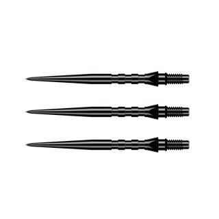 3x Winmau Switch Point Grooved Black 40 mm