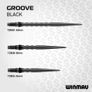 3x Winmau Switch Point Grooved Black 40 mm
