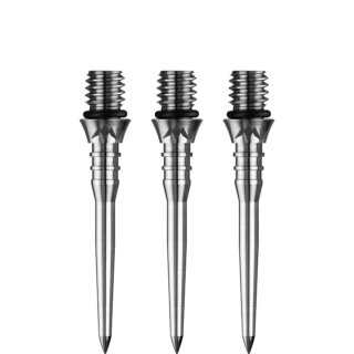 3x Mission Titan Pro Conversion Steel Dart Points - Grooved - Silver 26 mm X2471