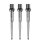 3x Mission Titan Pro Conversion Steel Dart Points - Grooved - Silver 30 mm X2472