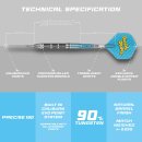 3er Set Steeldarts Precise 180 Bela Schugmann "The Double Dipper"