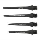 6x L-Style Hardlip Conversion Steel Dart Points Black 25mm