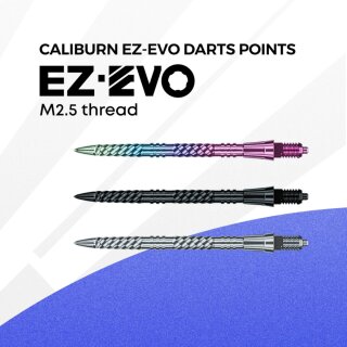 3x Caliburn Spitzen EZ-EVO Helix Groove Silver - No Lip - 32 mm EVO322