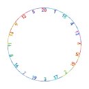 Precise180 Zahlenring Onepiece Polychrome