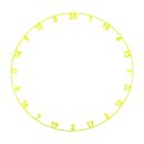 Precise180 Zahlenring Onepiece Electric Yellow