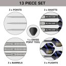 Target Justin Hood Pocket Rocket SP Gen1 Steeldarts 3er Set