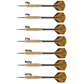 3er Set Steeldarts Harrows Club Brass 20 g K