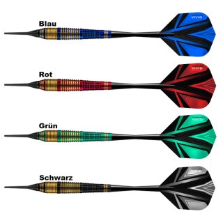 3er Set Softdarts Harrows Vivid Brass Green