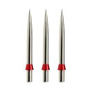 3x Red Dragon Dart Points Trident Silver/Red 32mm X0365
