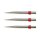 3x Red Dragon Dart Points Trident Silver/Red 32mm X0365
