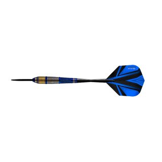 3er Set Steeldarts Harrows VIVID Brass 23 g blau