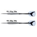 3er Set Steeldarts Harrows Silver Shark