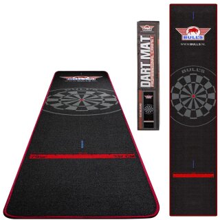 Dartmatte Bulls Carpet Dartmat 300x65cm Black & Red