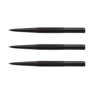3x Winmau Black Knurled Points 8366B