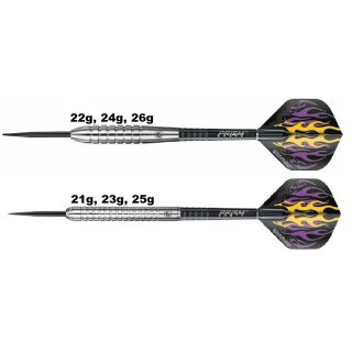 3er Set Steeldarts Winmau Foxfire 21g