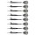 3er Set Steeldarts Harrows Black Arrow 22 g