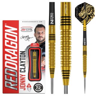 3er Set Steeldarts Red Dragon Jonny Clayton Gold 22 g
