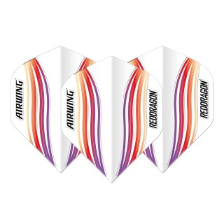 Dart Flights Red Dragon Airwing Moulded White Red Wave Standard F6899