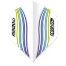 Dart Flights Red Dragon Airwing Moulded White Blue Wave...