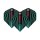 Dart Flights Winmau Prism Alpha Fyre Black,Turquoise & Red 6915.708