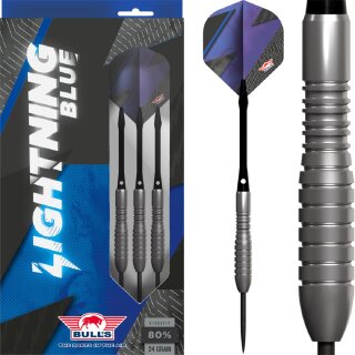 3er Set Steeldarts Bulls Lightning blue 26g