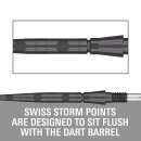 3xTarget Swiss Point Storm Onyx Black 26mm 340135